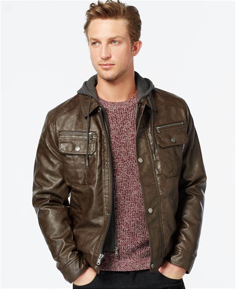 michael kors faux leather orono jacket|Michael Kors men's leather jacket.